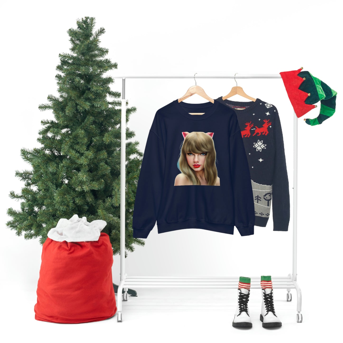 Taylor Swift Cat Ears T Swift Taylor Swift Merch Fan Swifty Gift Crewneck Sweatshirt