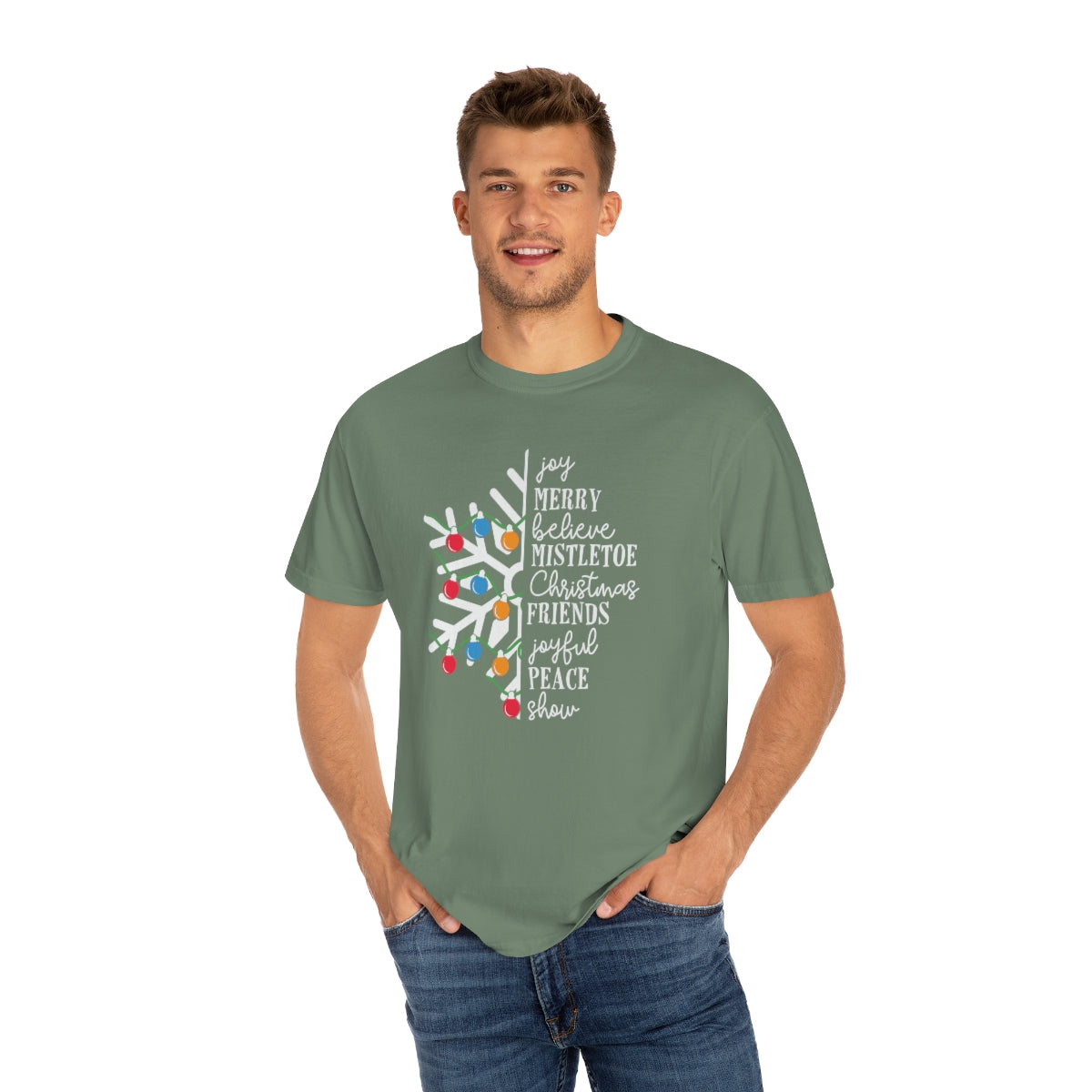 White Snowflake with Merry Christmas TeeShirt