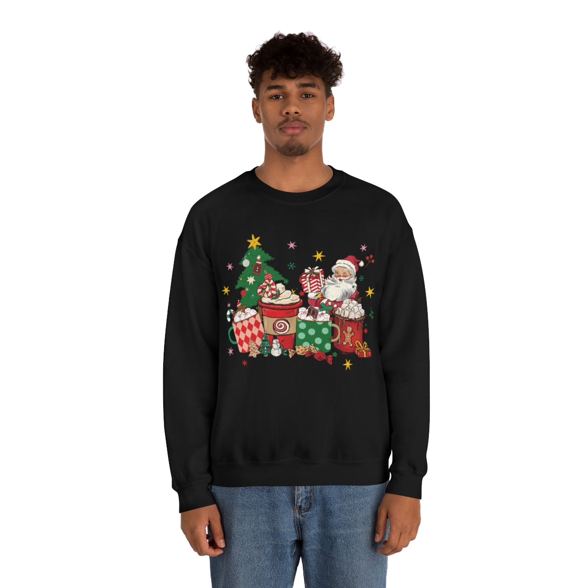 Current Mood Vintage Santa with Presents Christmas Sweatshirt