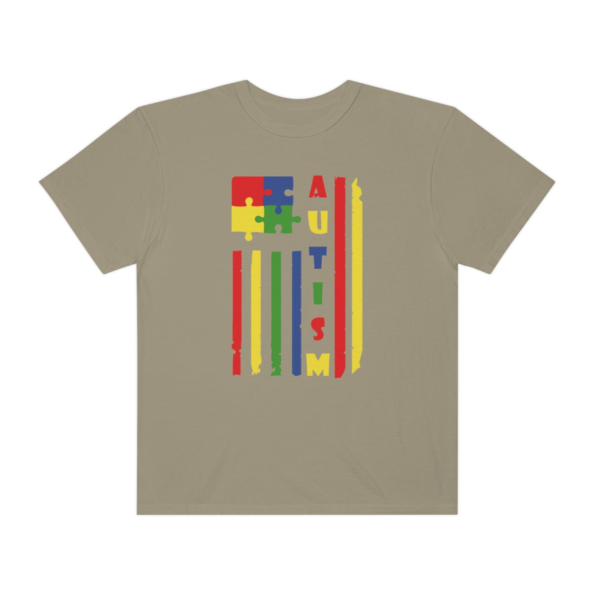 Puzzle Piece Flag Autism Awareness Tshirt