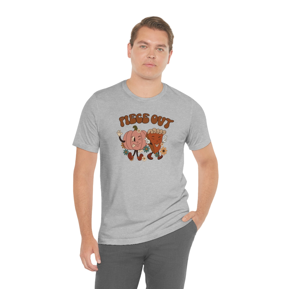 Piece Out Pie Inspired Thanksgiving Teeshirt on Unisex Jersey Short Sleeve Tee