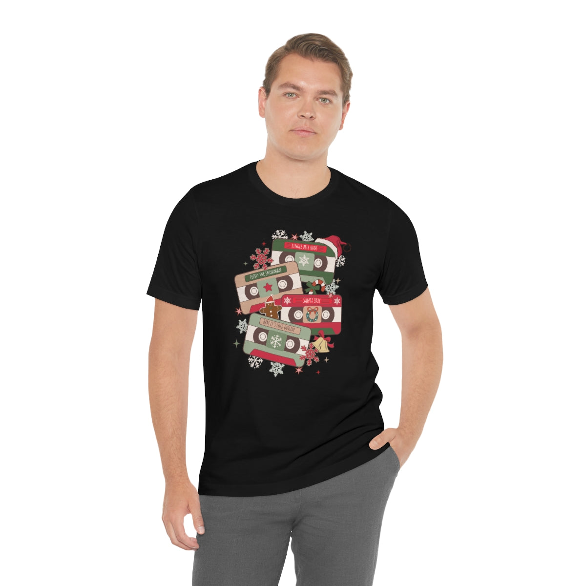 Retro Christmas Music Cassette Tape Christmas Tshirt