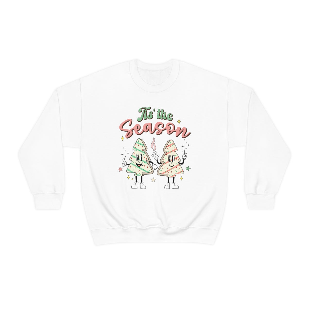 Tis the Season Cute Retro Vintage Tree & Treat Christmas Sweatshirt