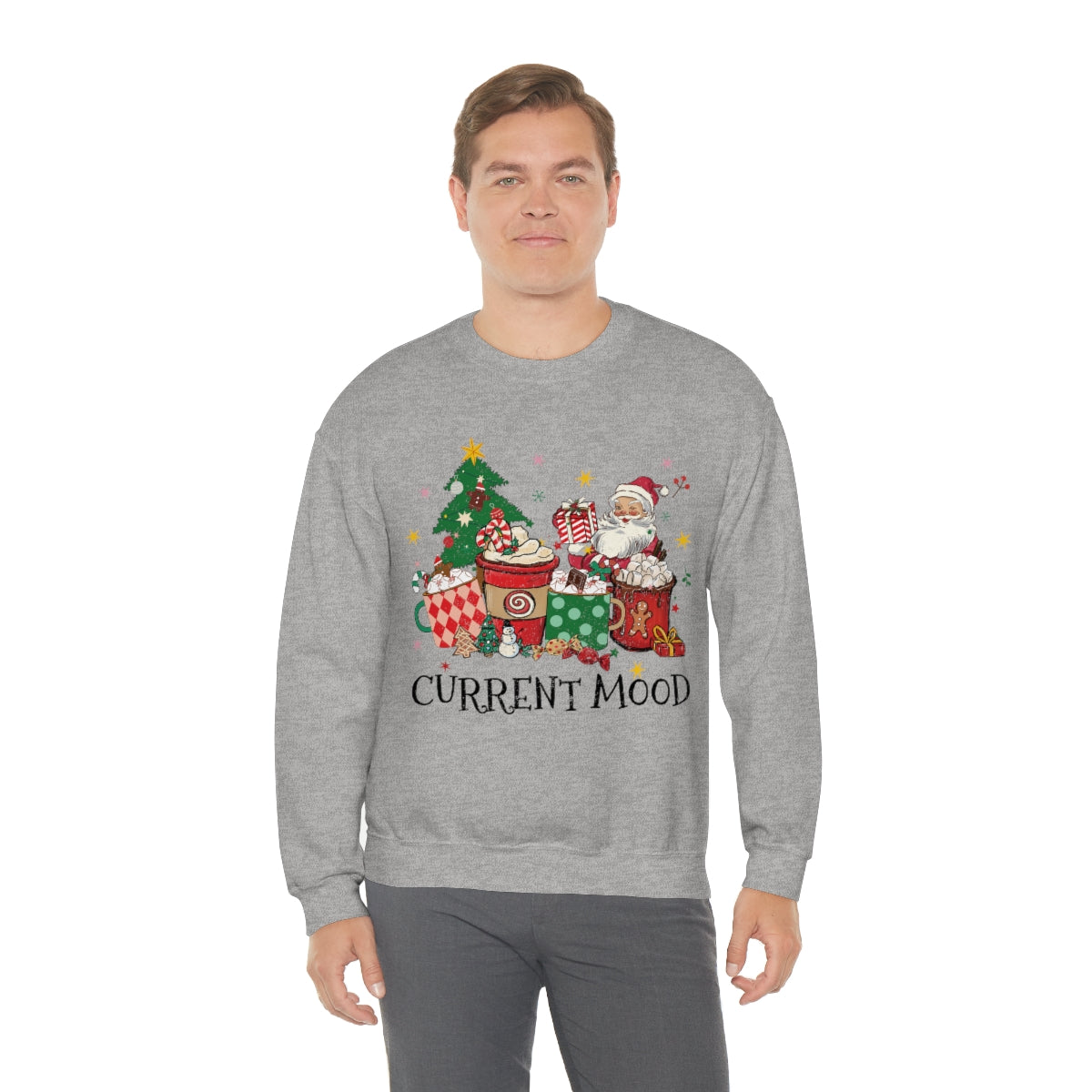 Current Mood Vintage Santa with Presents Christmas Sweatshirt