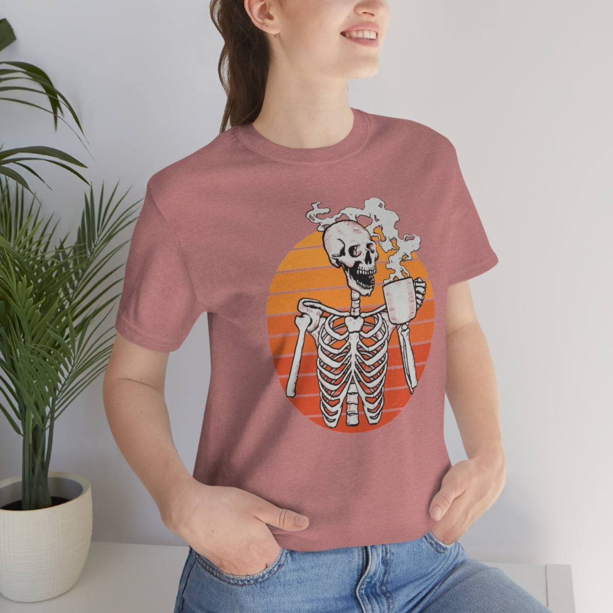 Dead Inside but Caffeinated Skeleton Halloween TShirt