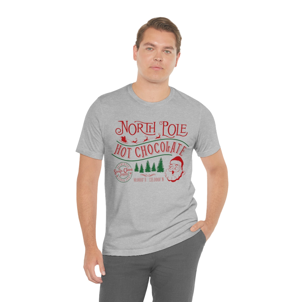 North Pole Premium Hot Chocolate Santa Approved Christmas Holiday Tshirt