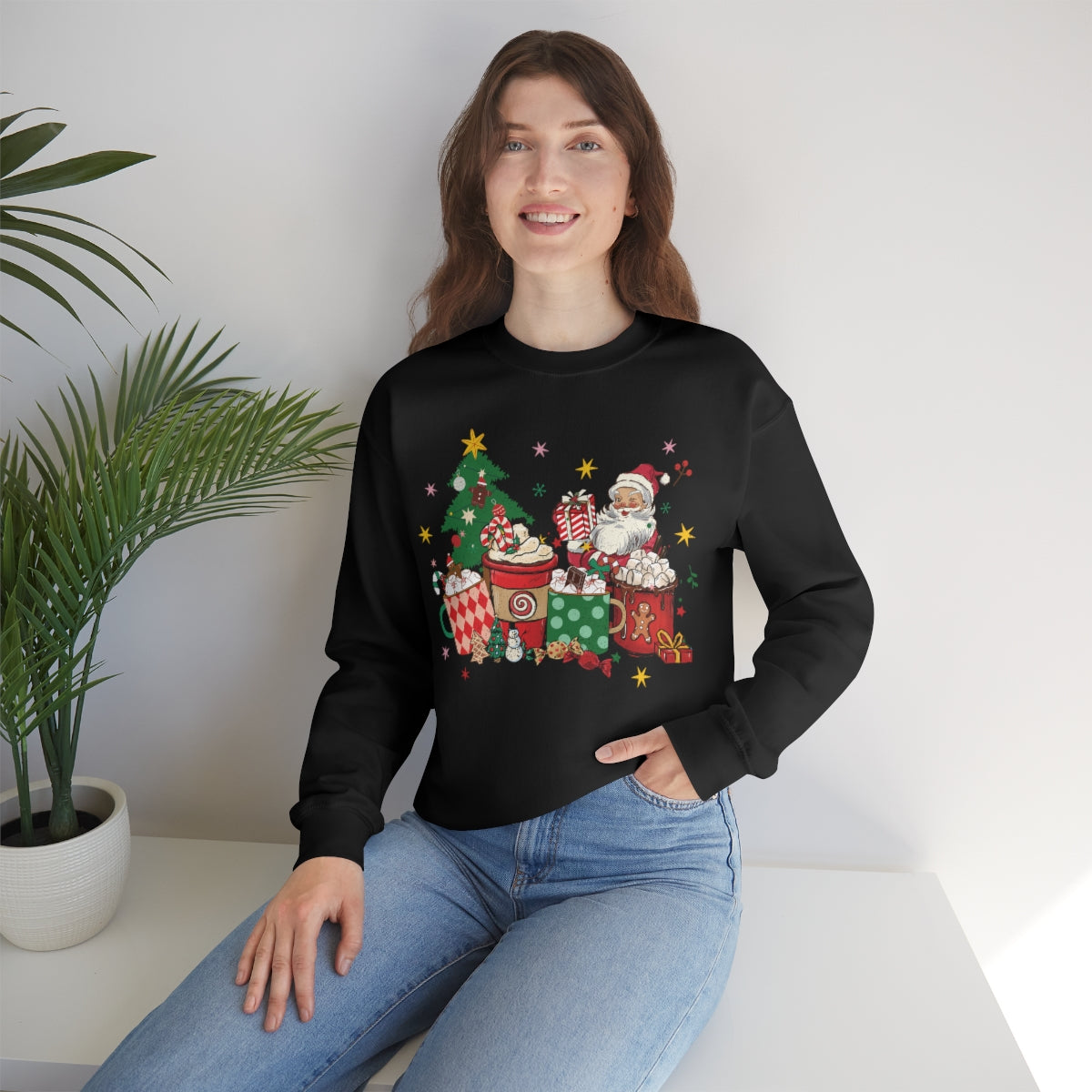 Current Mood Vintage Santa with Presents Christmas Sweatshirt