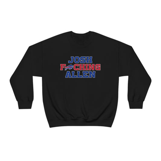 Josh Freaking Allen Bills Mafia #17 Buffalo Bills Football Crewneck Sweatshirt