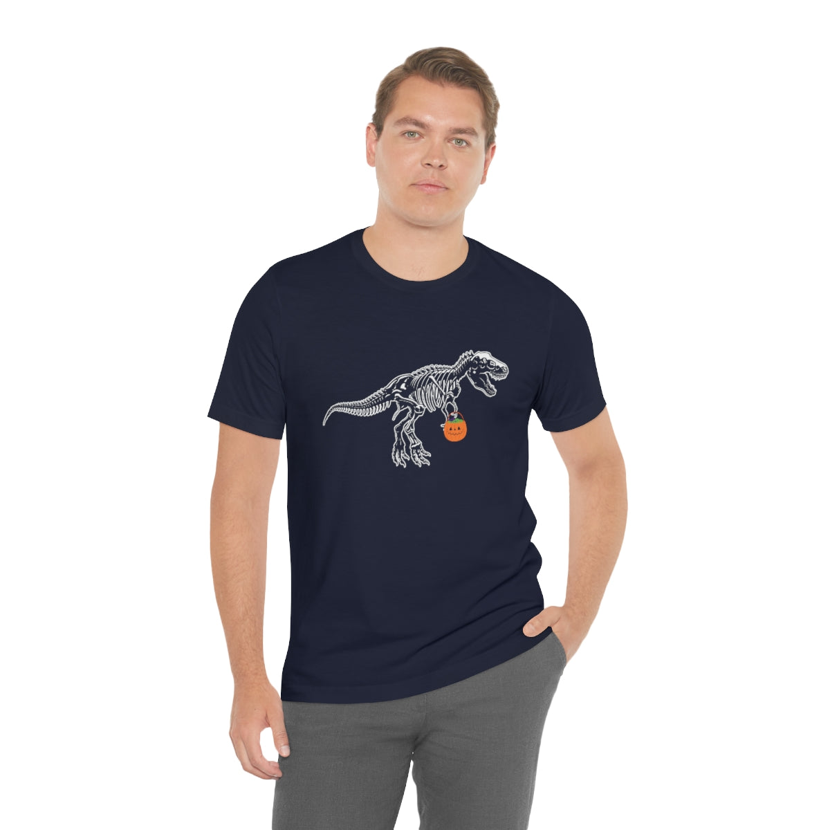 T-Rex and Pumpkin Halloween Trick or Treat T-Shirt