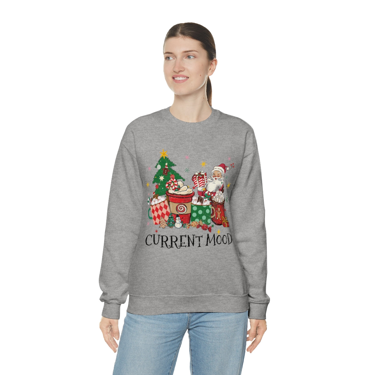 Current Mood Vintage Santa with Presents Christmas Sweatshirt