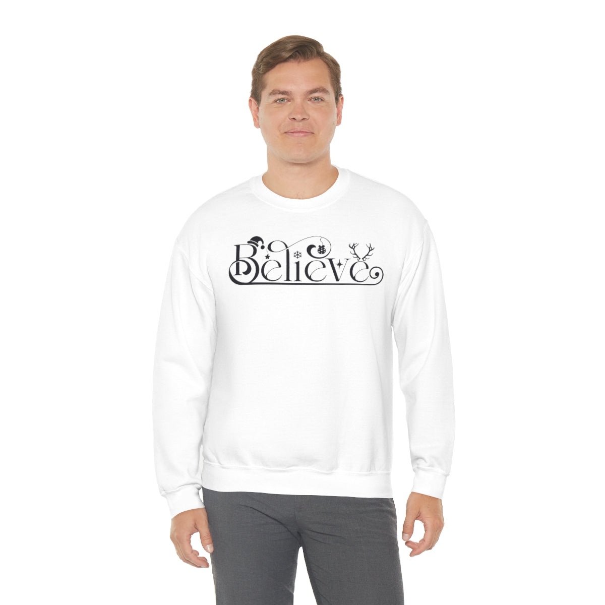 Believe Christmas Magic Holiday Xmas Sweatshirt