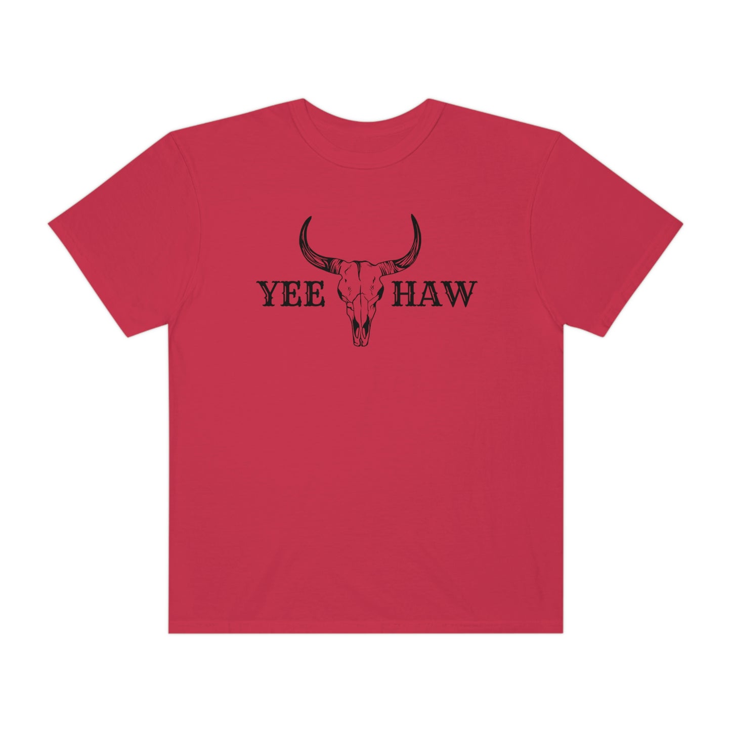 Yeehaw Bull Skull Country Western Tshirt