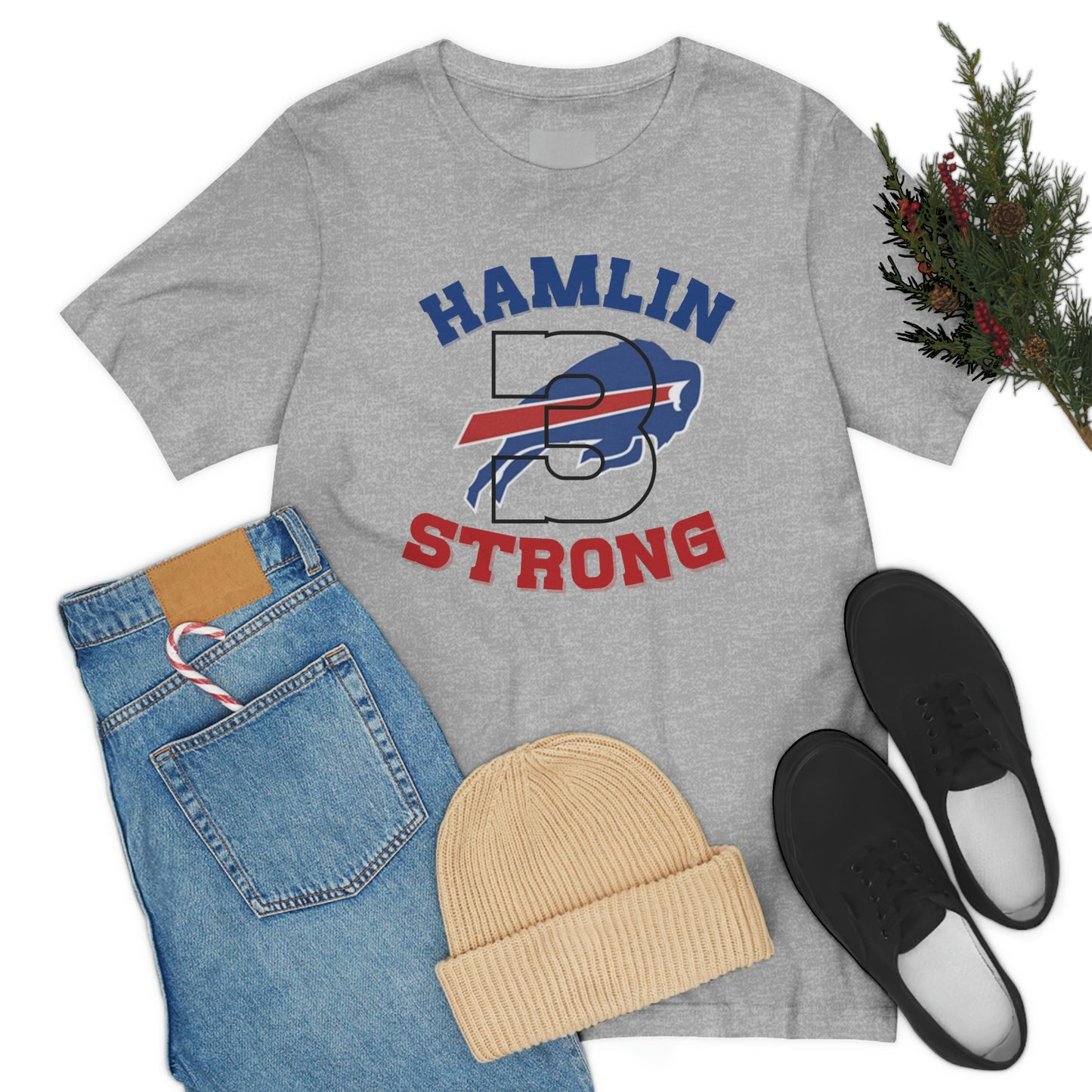 #3 Hamlin Strong Damar Hamlin Buffalo Bills Logo Hamlin Supporter Unisex Jersey Short Sleeve Tee