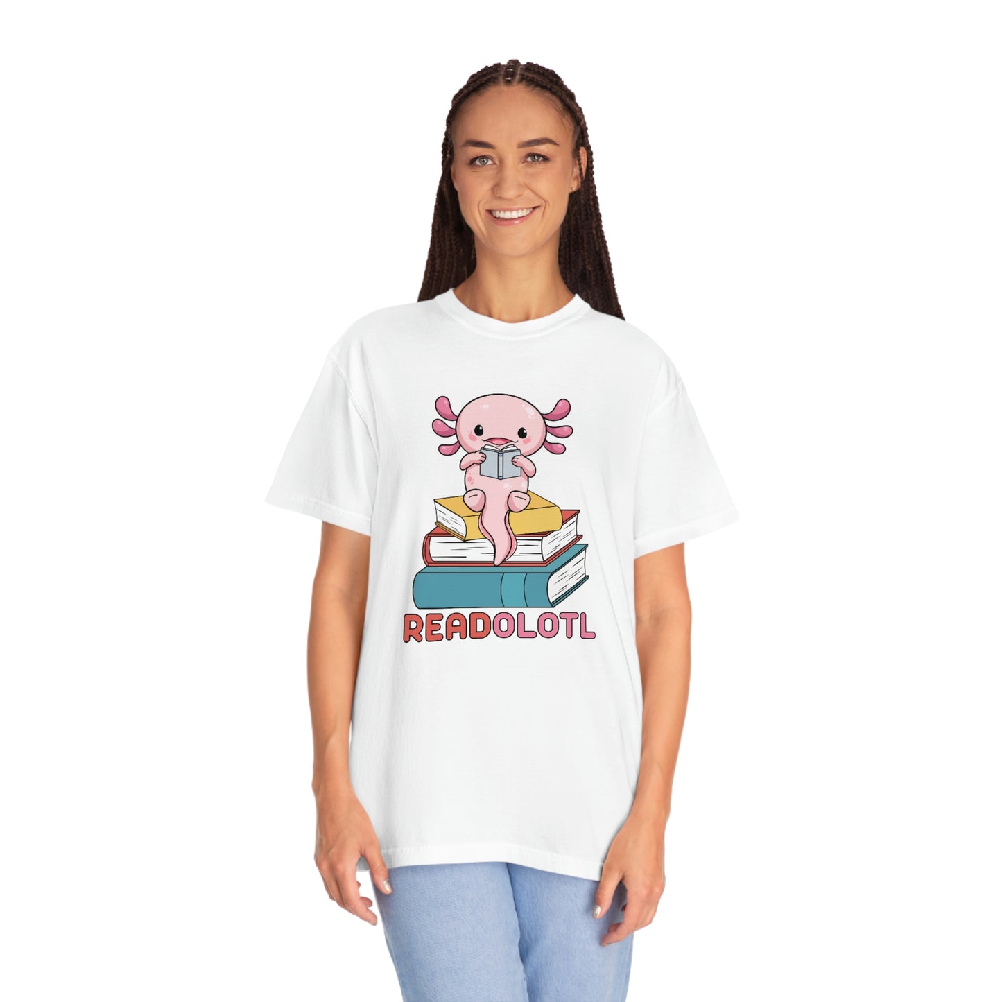 "Readolotl" Axolotl Reading Books Tshirt