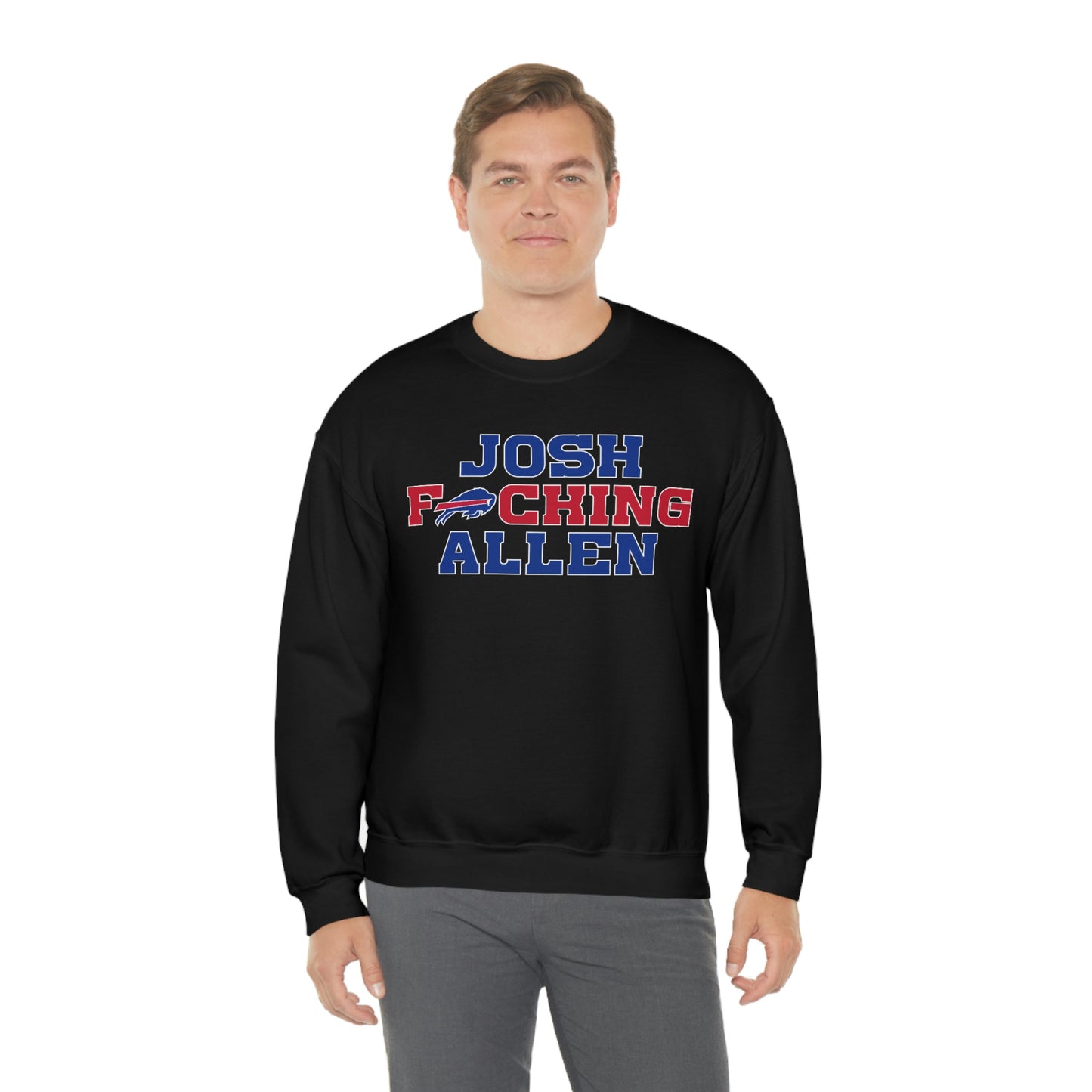 Josh Freaking Allen Bills Mafia #17 Buffalo Bills Football Crewneck Sweatshirt