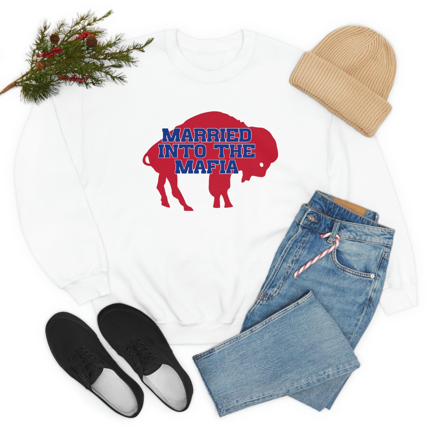 Married Into the Mafia Buffalo Bills Football Bills Mafia Crewneck Sweatshirt