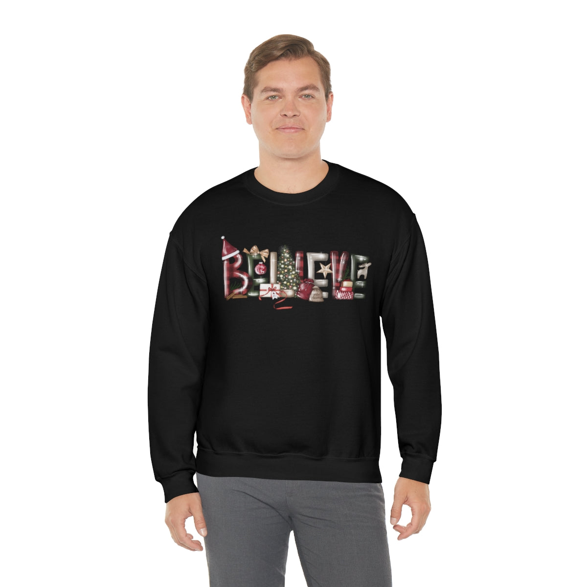 Believe Christmas Magic Xmas Holiday Sweatshirt