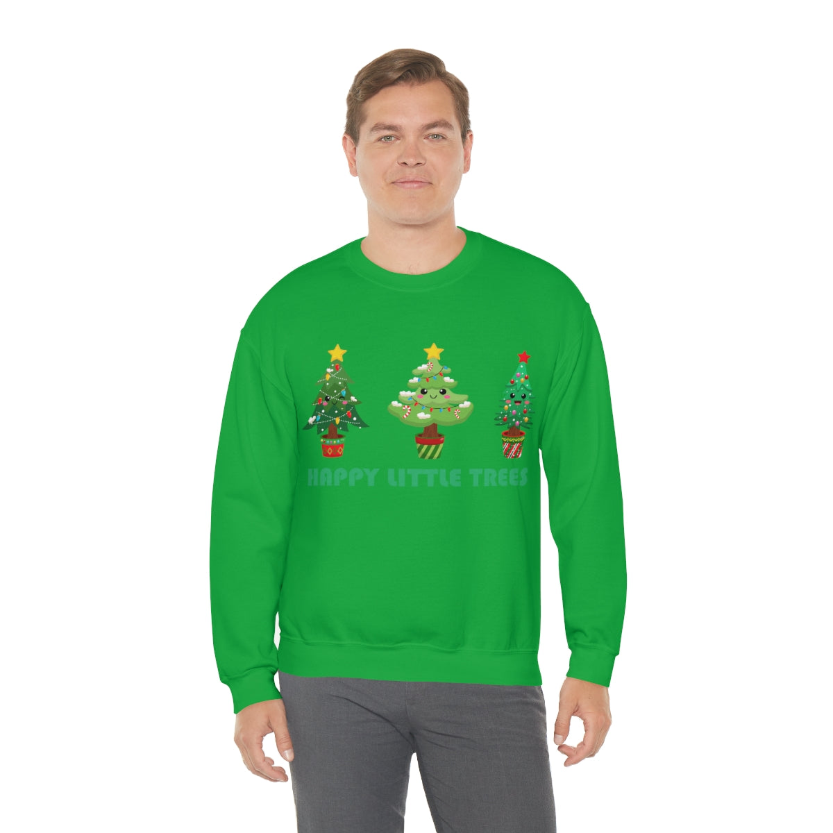 Cute Happy Little Christmas Xmas Trees Sweatshirt