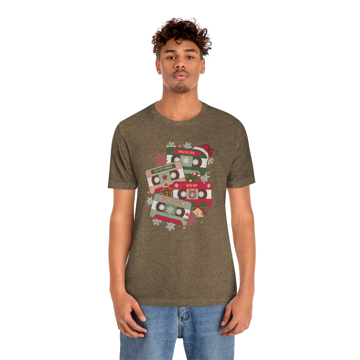 Retro Christmas Music Cassette Tape Christmas Tshirt