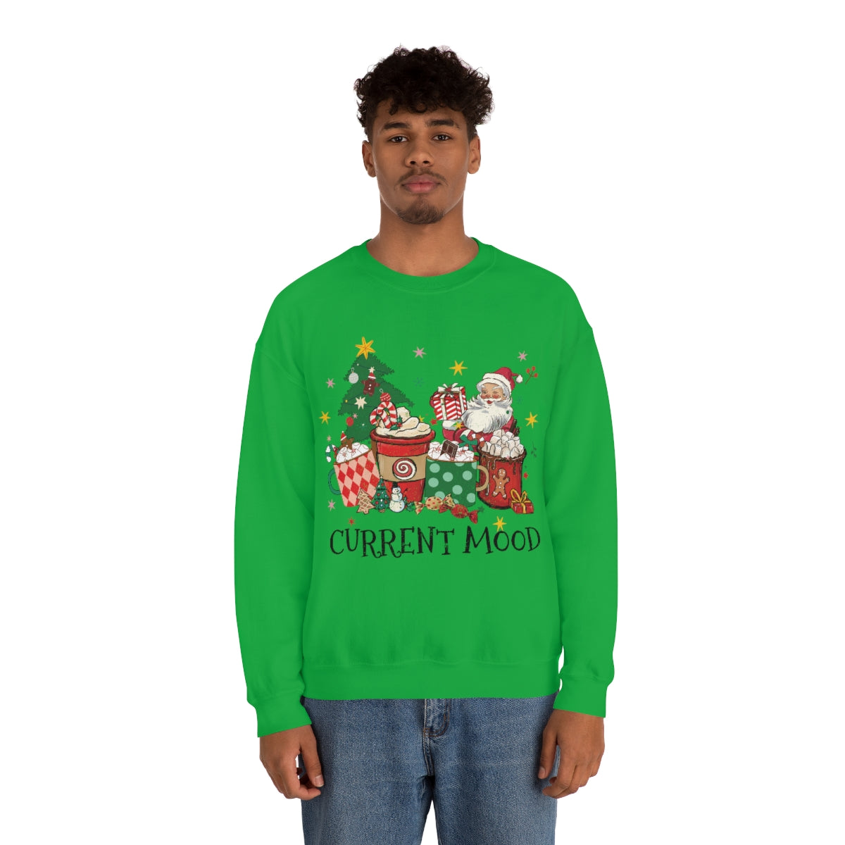 Current Mood Vintage Santa with Presents Christmas Sweatshirt