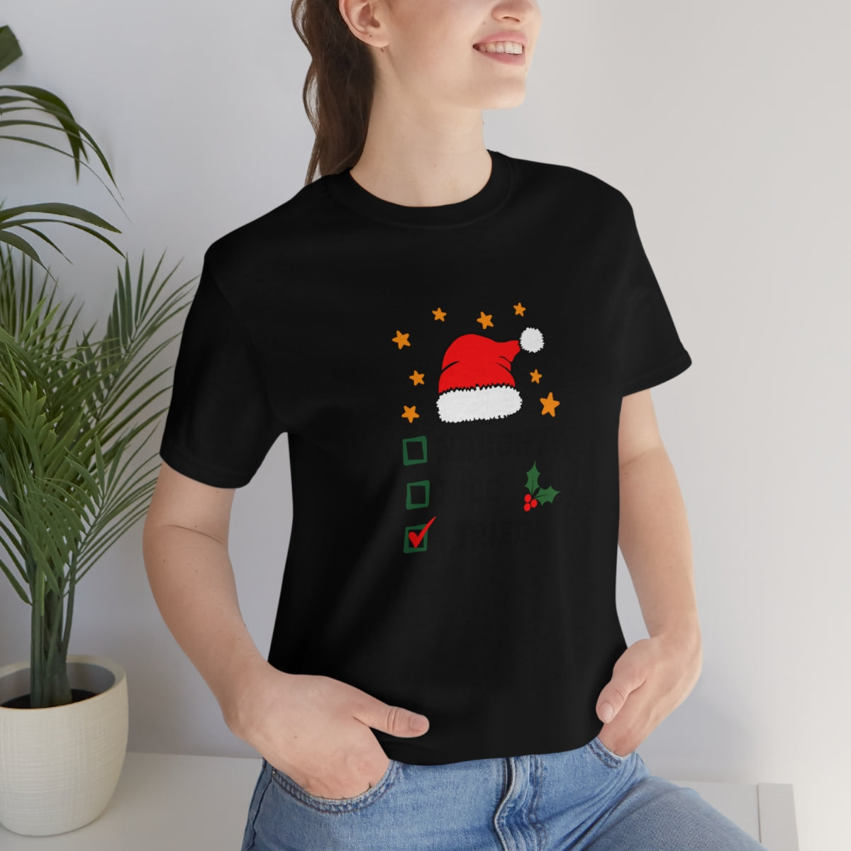 Naughty Nice I Tried Christmas Tshirt