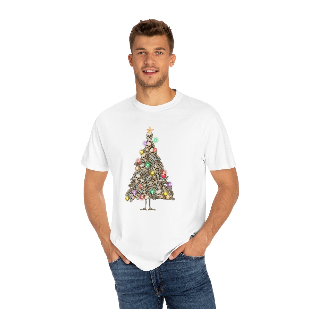 Skeleton Christmas Tree Holiday Tshirt