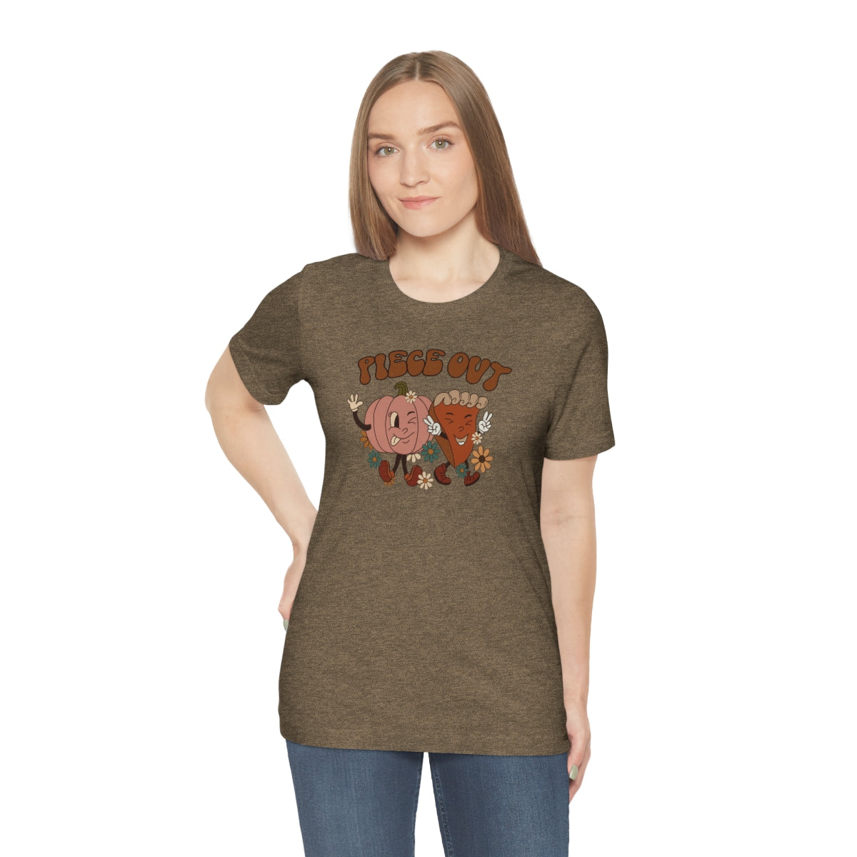 Piece Out Pie Inspired Thanksgiving Teeshirt on Unisex Jersey Short Sleeve Tee