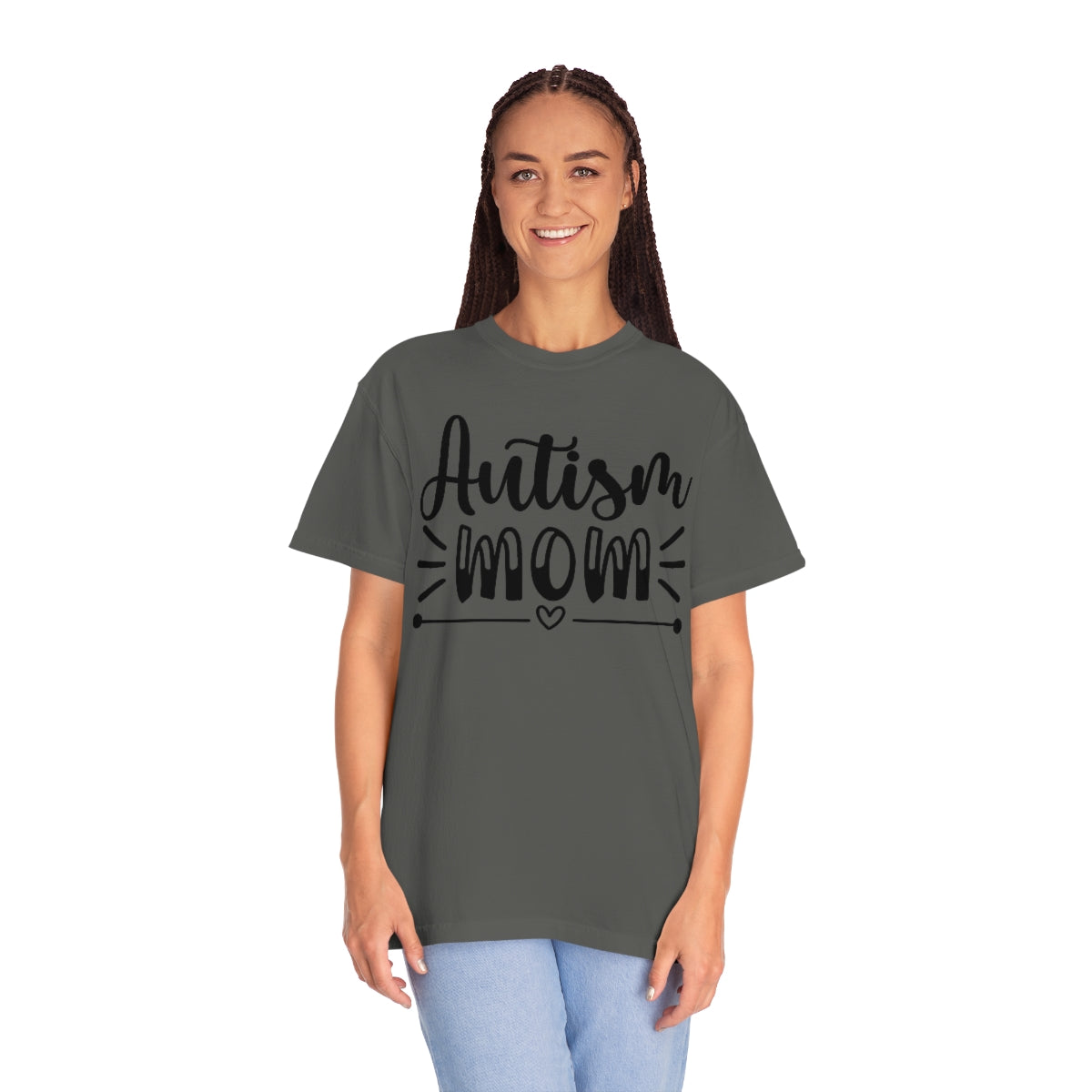 Proud Mom with Heart Autism Awareness Tshirt