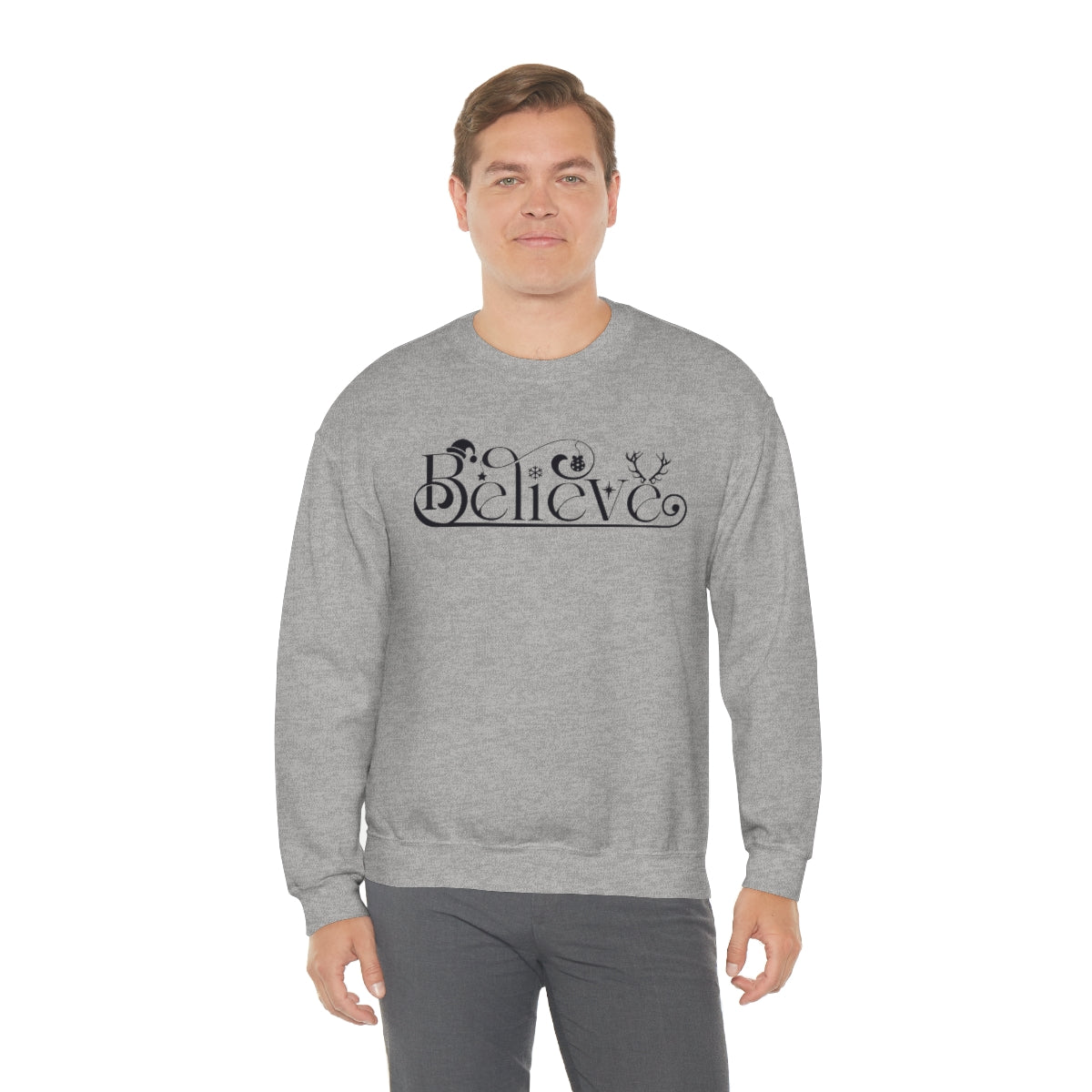 Believe Christmas Magic Holiday Xmas Sweatshirt