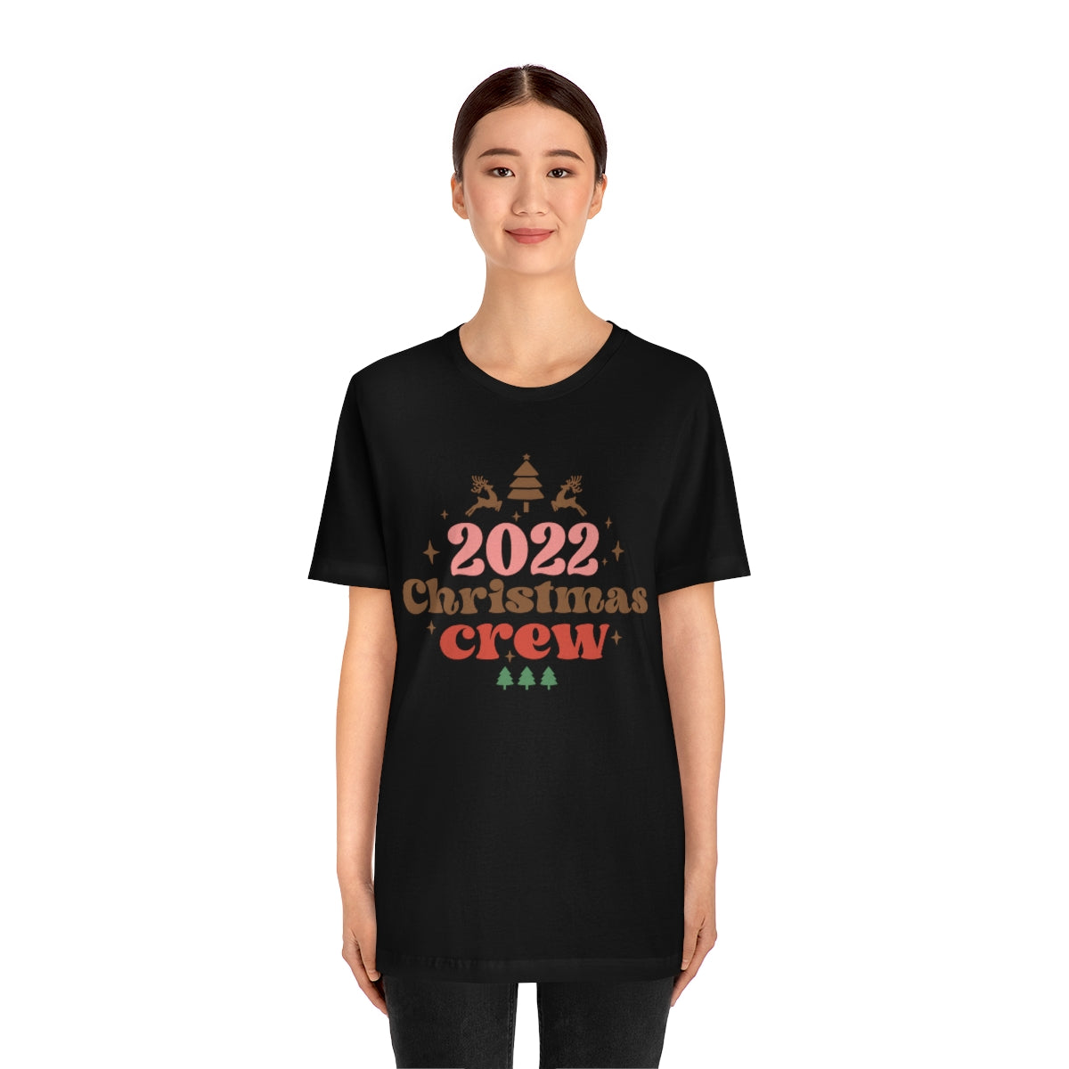 2022 Christmas Crew Family Christmas Reindeer Tshirt