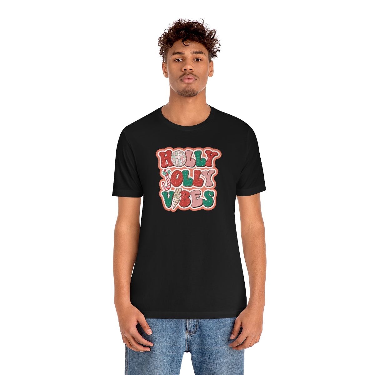 Retro Holly Jolly Vibes Christmas TShirt