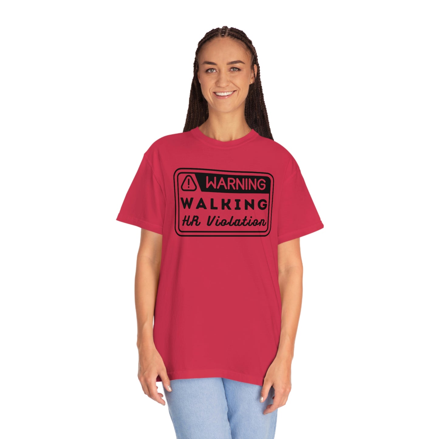 Caution Walking HR Violation Funny Tshirt