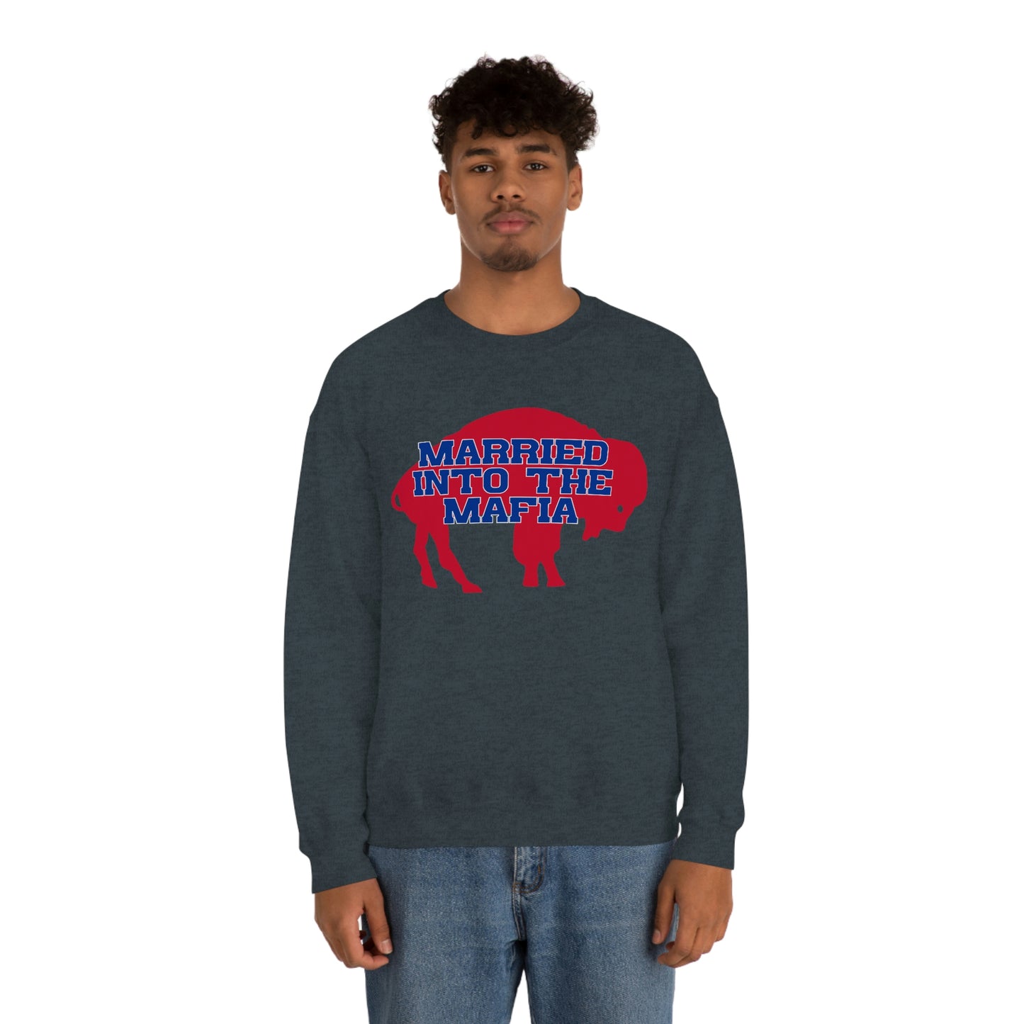 Married Into the Mafia Buffalo Bills Football Bills Mafia Crewneck Sweatshirt