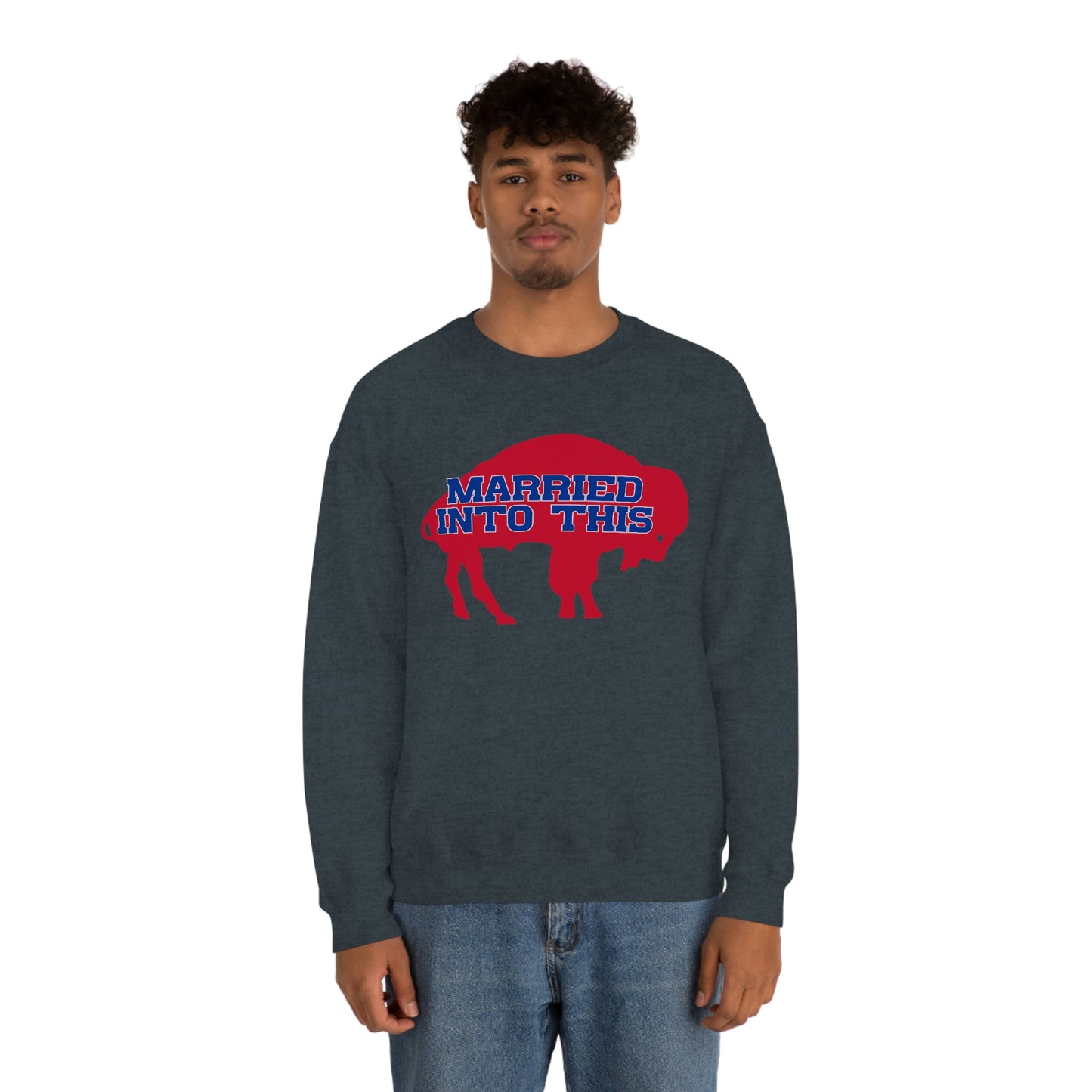 Married Into This Bills Mafia Buffalo Bills Football Crewneck Sweatshirt