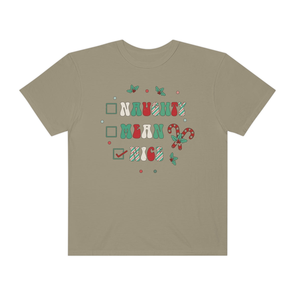 Naughty Mean Nice Christmas TShirt