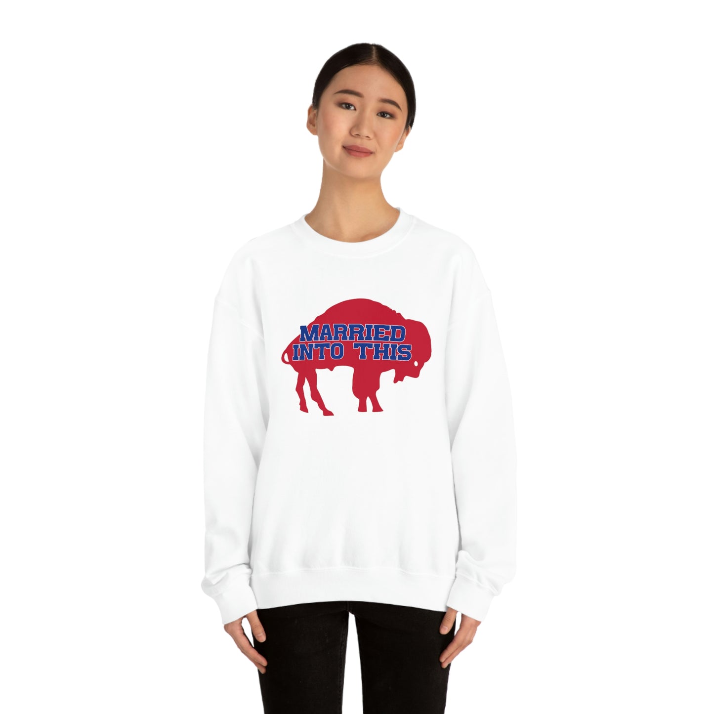 Married Into This Bills Mafia Buffalo Bills Football Crewneck Sweatshirt