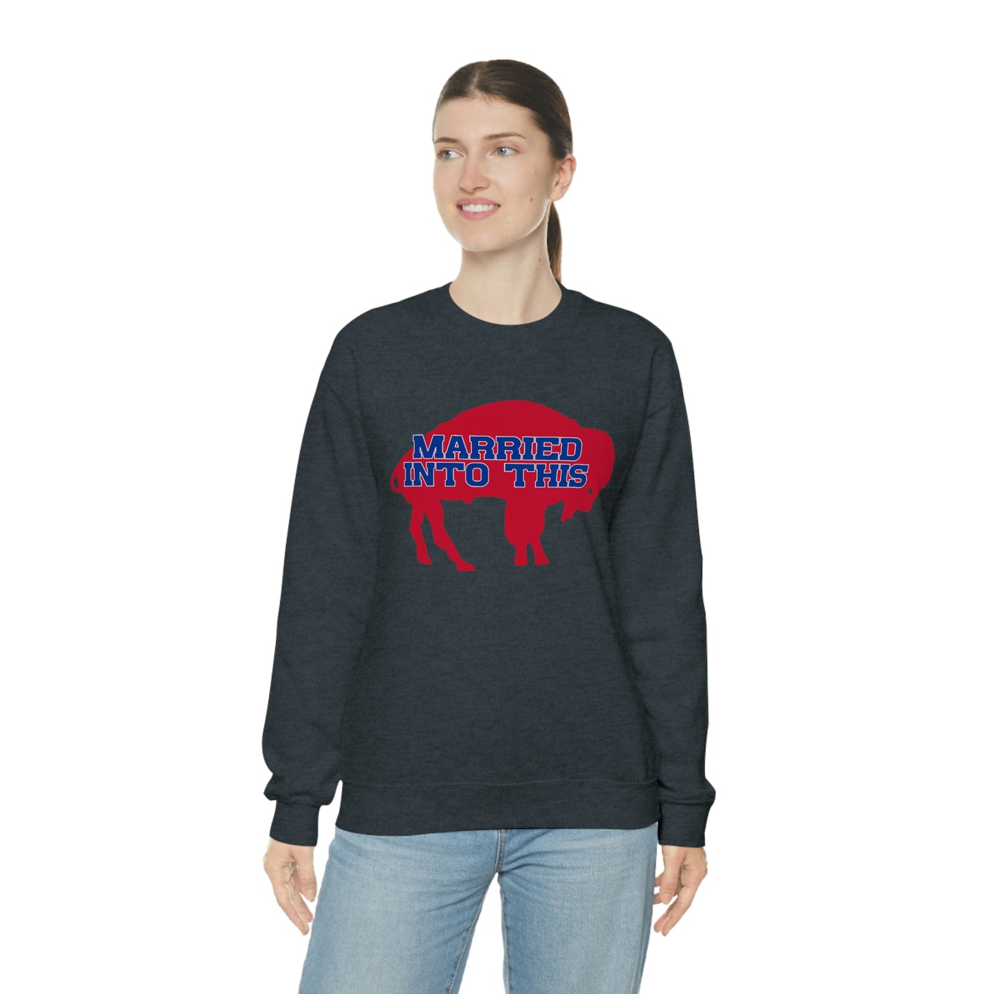 Married Into This Bills Mafia Buffalo Bills Football Crewneck Sweatshirt