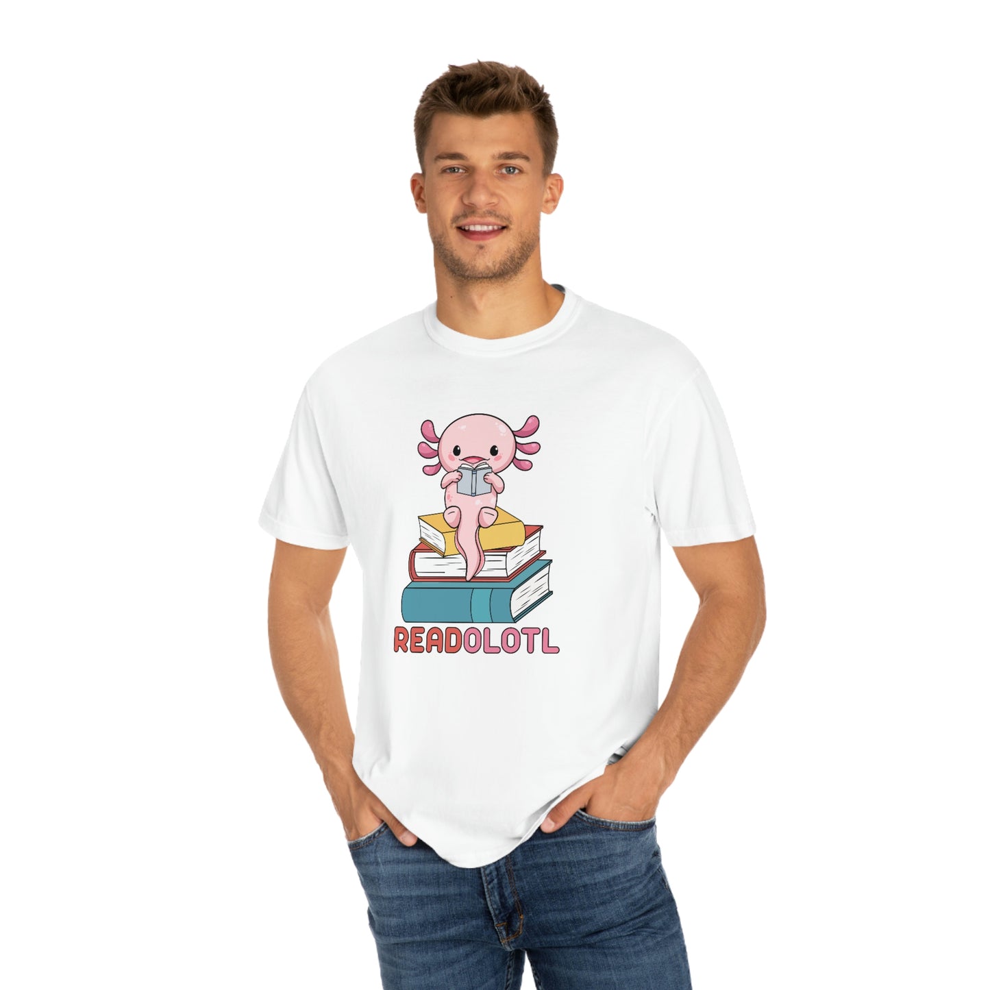 "Readolotl" Axolotl Reading Books Tshirt