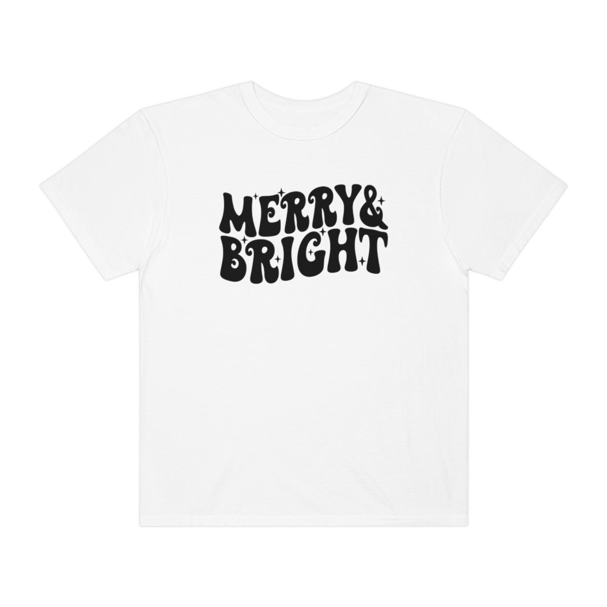 Merry & Bright Groovy Retro Christmas T-Shirt
