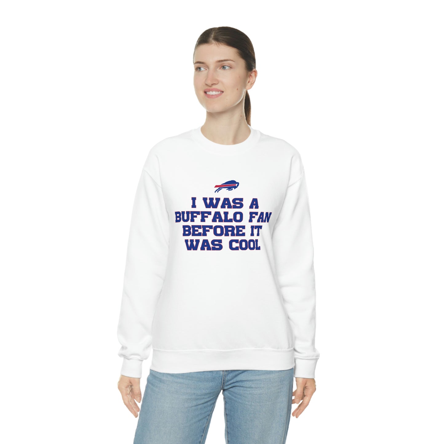 I was a Buffalo Fan Before it was Cool Bills Mafia Buffalo Bills Football Crewneck Sweatshirt