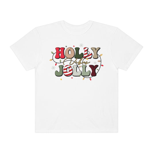 Holly Jolly Vibes with Lights Christmas Tshirt