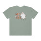 Let's Go Ghouls Cute Ghost with Retro Lettering Design, Halloween Tshirt, Funny Tshirt Design on Unisex Garment-Dyed T-shirt