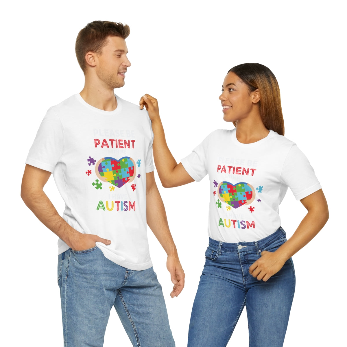 Please be patient with me I have Autism Puzzle Pieces Tshirt