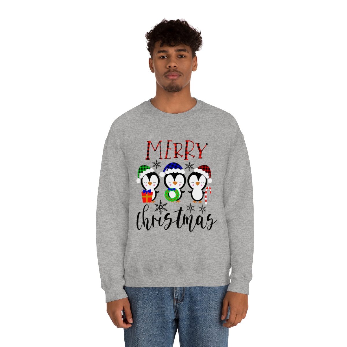 Merry Christmas Cute Penguins Xmas Holiday Sweatshirt