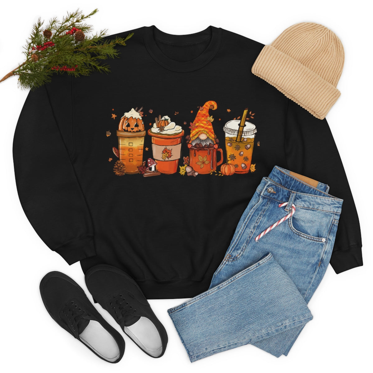 Pumpkin Spice, Coffee Sweatshirt, Fall Coffee Shirt on Unisex Heavy Blend™ Crewneck Sweatshirt