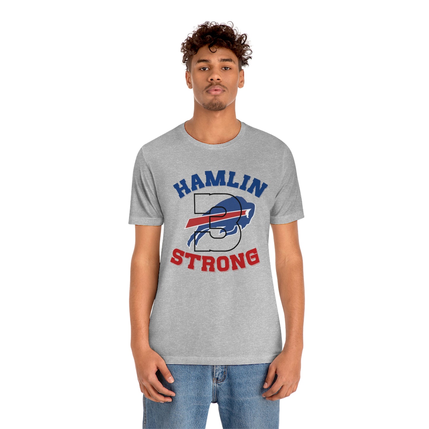 #3 Hamlin Strong Damar Hamlin Buffalo Bills Logo Hamlin Supporter Unisex Jersey Short Sleeve Tee