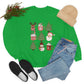 Cute Snowman Santa Reindeer Christmas Xmas Holiday Sweatshirt