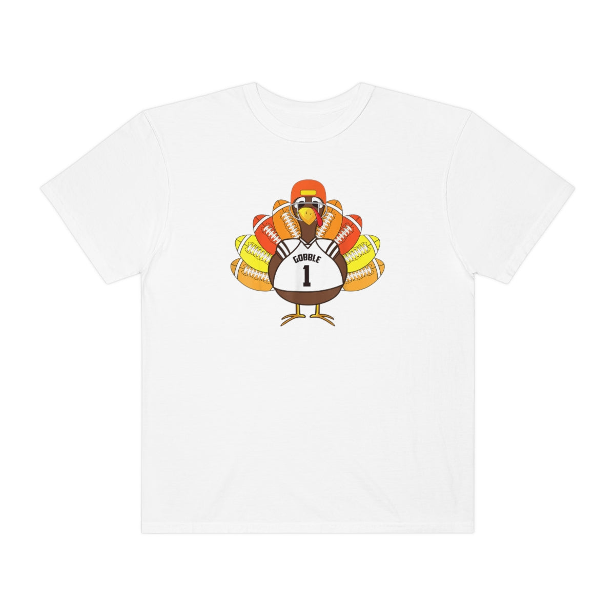 Gobble Turkey Football Thanksgiving Dinner Themed TShirt