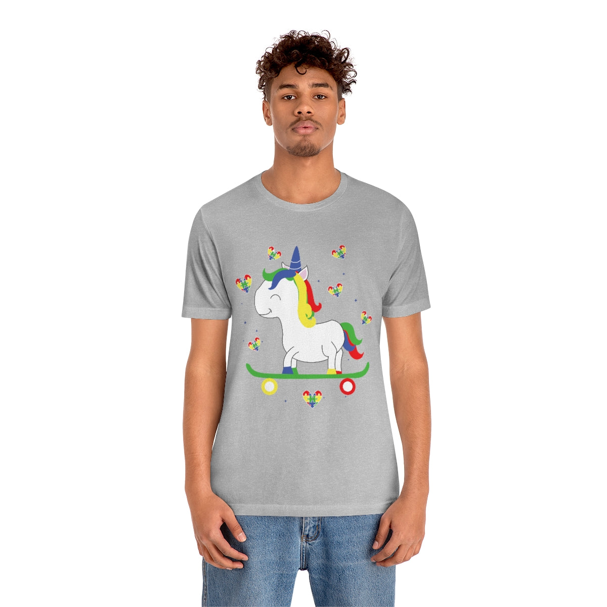 Cute Skateboarding Unicorn Autism Awareness Tshirt