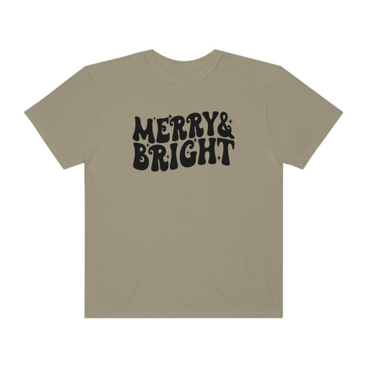 Merry & Bright Groovy Retro Christmas T-Shirt